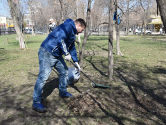 В саратовском сквере Дружбы народов навели порядок
