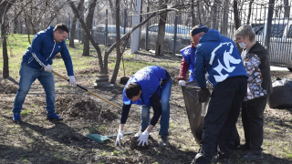 В саратовском сквере Дружбы народов навели порядок