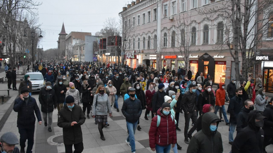Мэрия: участники незаконного митинга в поддержку Навального занимались вандализмом и нанесли моральный ущерб Саратову 