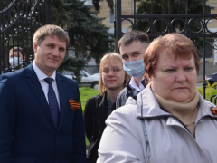 В Заводском районе заложили камень на месте будущей стелы Город трудовой доблести
