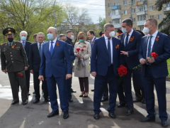 В Заводском районе заложили камень на месте будущей стелы Город трудовой доблести