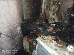 В Саратове три пожарные бригады тушили кухню в десятиэтажке