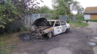 В Аркадаке сгорел Hyundai