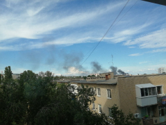 Крупный пожар в Саратове: горел завод резки металла