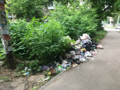 В Саратове у здания администрации появилась стихийная свалка