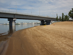 Саратовцы открыли купальный сезон на Городских песках и нелегальном пляже под мостом