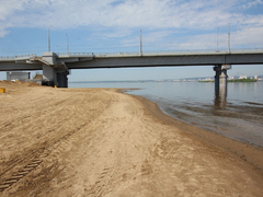 Саратовцы открыли купальный сезон на Городских песках и нелегальном пляже под мостом