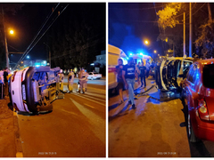 В Балакове перевернулся кроссовер