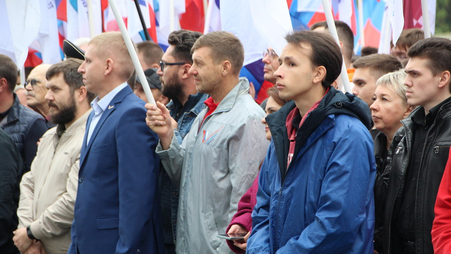 В центре Саратова прошел патриотический митинг