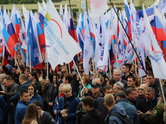 В центре Саратова прошел патриотический митинг