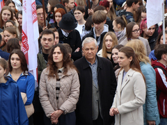 В центре Саратова прошел патриотический митинг