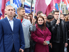 В центре Саратова прошел патриотический митинг