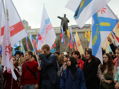 В центре Саратова прошел патриотический митинг