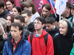 В центре Саратова прошел патриотический митинг