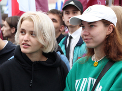 В центре Саратова прошел патриотический митинг