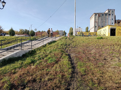 В Саратове самокатчики устроили заезды по газону и изуродовали его