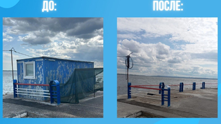 С саратовской набережной увезли незаконный вагончик