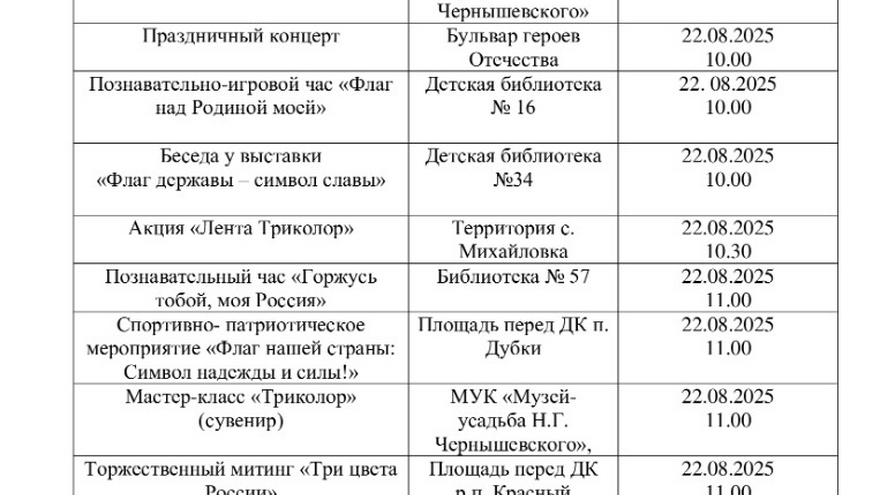Саратовцев пригласили отметить День Государственного флага