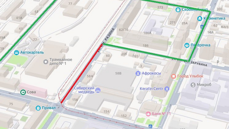 В Саратове на 5 дней перекрыли участок улицы Разина