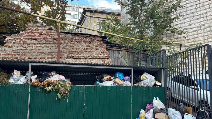 В центре Саратова несколько дней не вывозят мусор