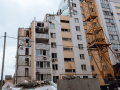 Взрыв на улице Блинова. Разрушенный дом разбирают третий месяц
