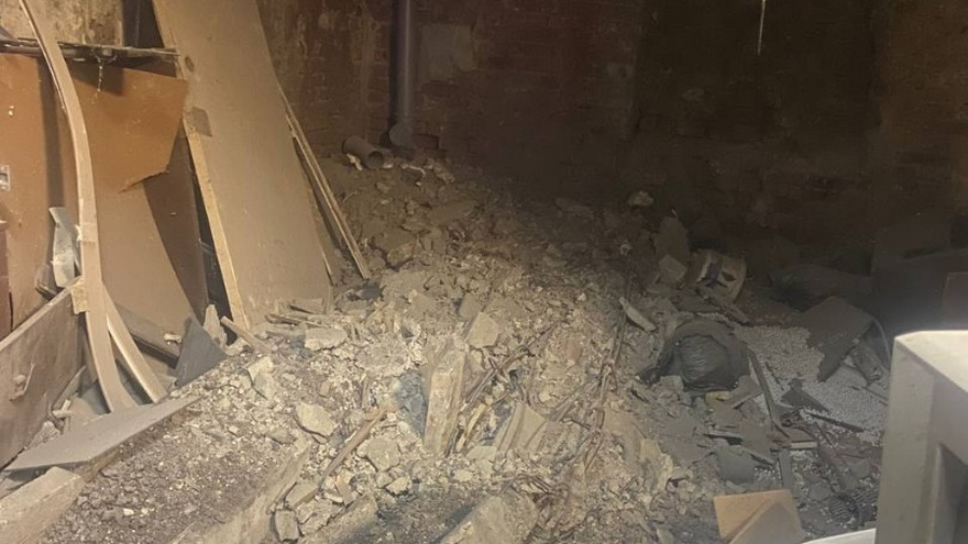 В саратовском доме обрушился подвал