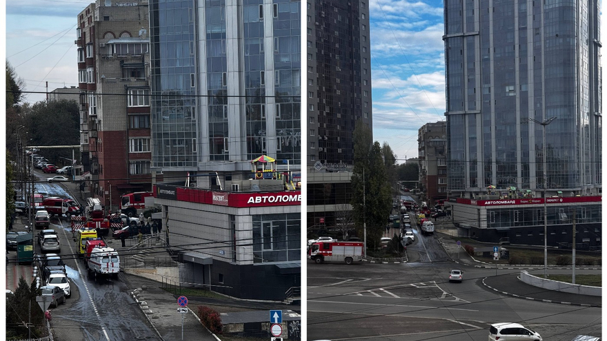 В небоскребе у саратовского моста проводят учения