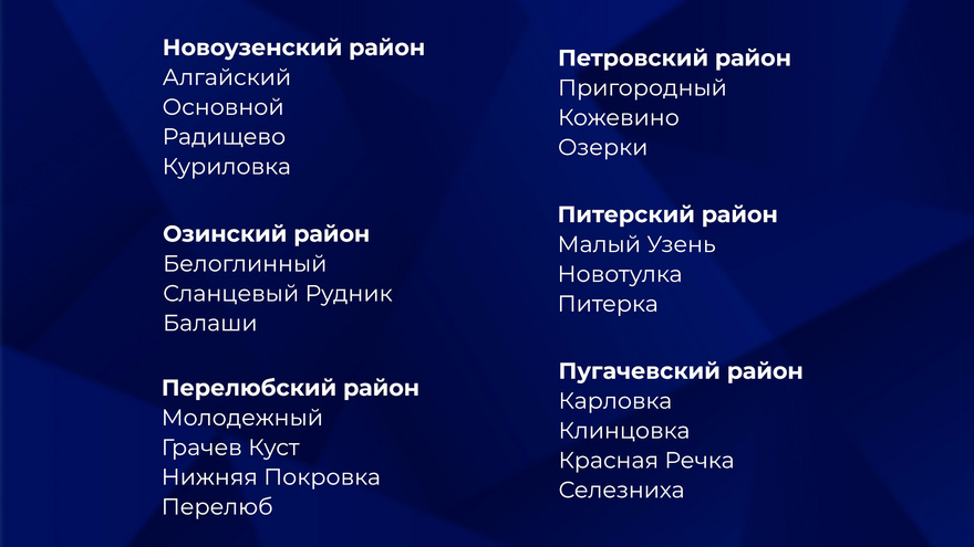 Число опорных пунктов развития Саратовской области увеличили в 3 раза