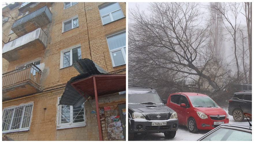 Упавшие деревья и заборы, разбитые автомобили, оборванные провода: Саратов накрыло штормом