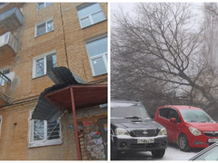 Упавшие деревья и заборы, разбитые автомобили, оборванные провода: Саратов накрыло штормом