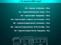 В Саратовской области вырастут тарифы на пригородных автобусах, электричках и речном транспорте