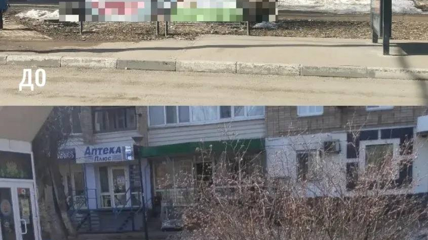 В Энгельсском районе демонтируют незаконные билборды и киоски