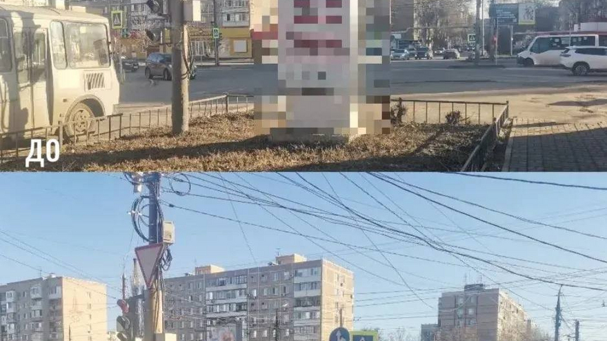 В Энгельсском районе демонтируют незаконные билборды и киоски