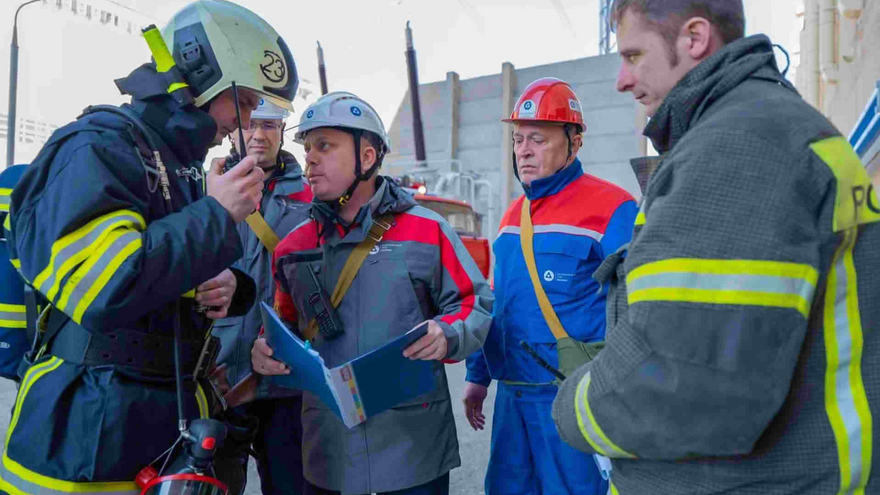 Персонал Балаковской АЭС и пожарные успешно отработали профессиональные навыки в ходе совместных плановых учений
