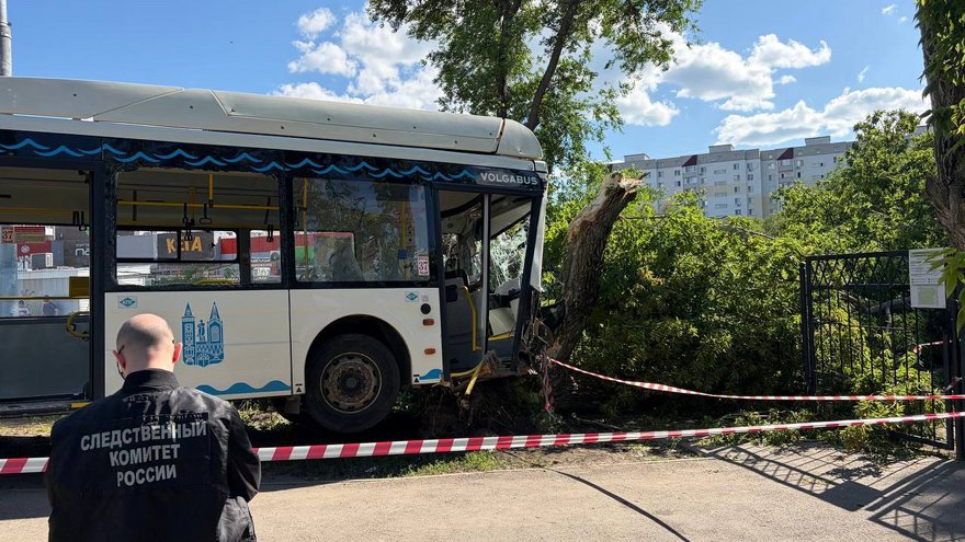 В Саратове маршрутный автобус влетел в дерево: возбуждено уголовное дело