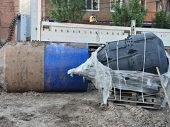 В Энгельсе готовятся бурить отверстие для замены второго участка обвалившегося коллектора