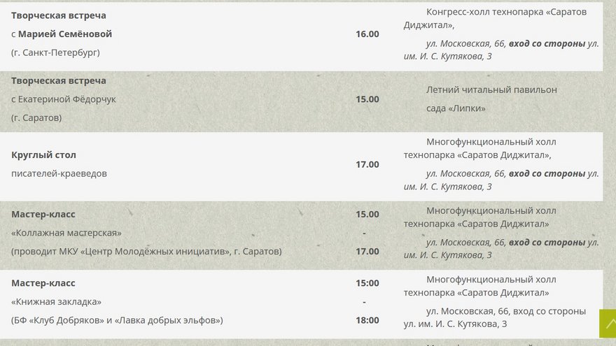 Кинопоказы, концерты бардов, творческие встречи: саратовцев пригласили на книжную ярмарку Огни над Волгой