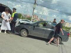 В Саратове автомобиль ДПС попал в ДТП