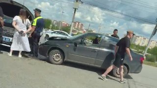 В Саратове автомобиль ДПС попал в ДТП