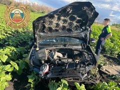 Женщина и ребенок разбились в перевернувшемся Jaguar