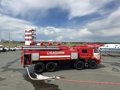 В аэропорту Саратова учились тушить самолет с пассажирами