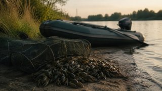 В Саратовской области приезжий выловил почти 700 раков и лишился лодки