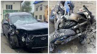 В Энгельсе мотоциклист разбился о внедорожник