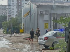 В Саратове тушили магазин Чижик и СТО
