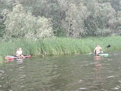 Сапбордисты попали в шторм на Волге: потребовалась помощь спасателей
