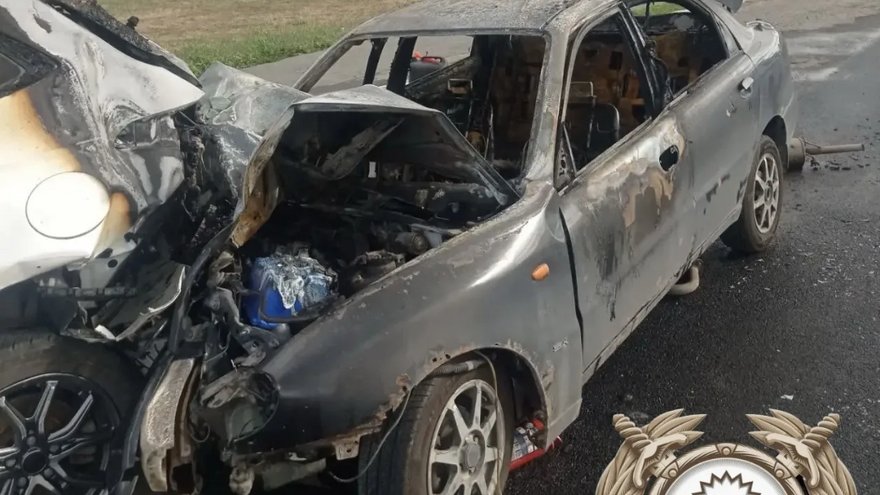 В Балакове два человека пострадали в ДТП с пожаром