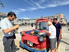 В Саратове у цирка снова обнаружили нелегальный паровозик