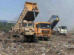 Тушить тлеющий полигон в Энгельсе будут круглосуточно