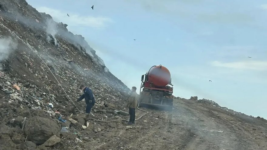 Площадь тушения на полигоне в Энгельсе уменьшилась на 75%