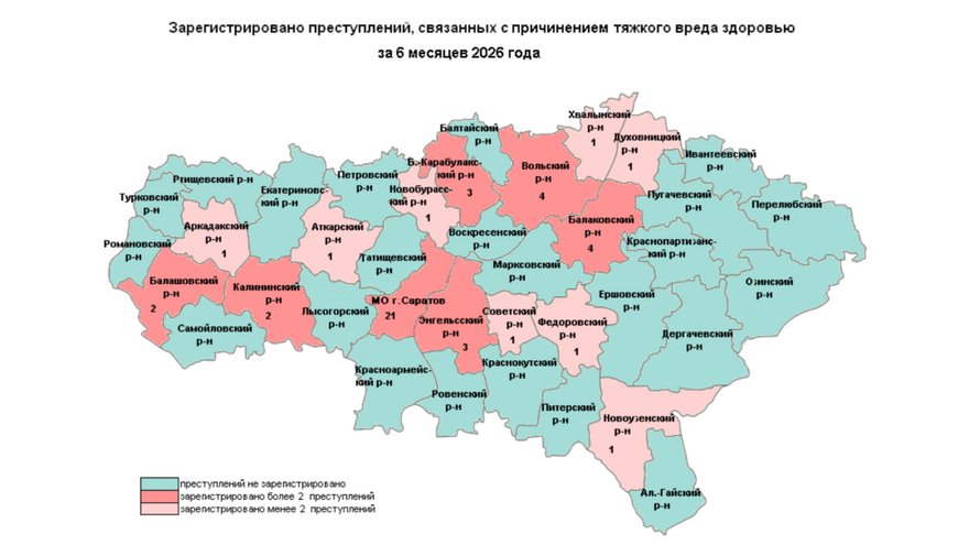 За полгода в Саратовской области насчитали 36 убийств